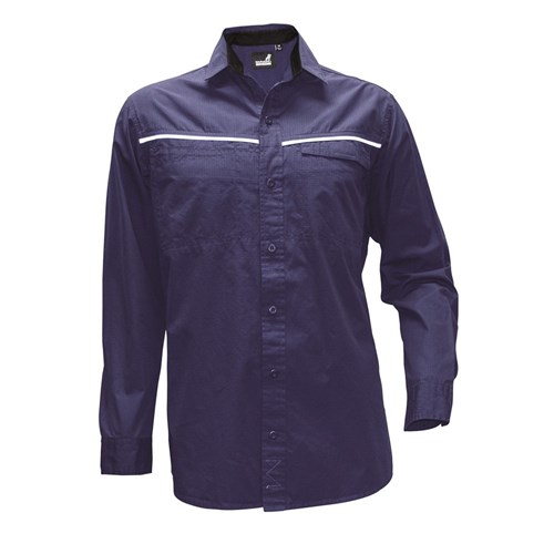 Mack Workwear Alloy Mens Ripstop Button-Up Shirt